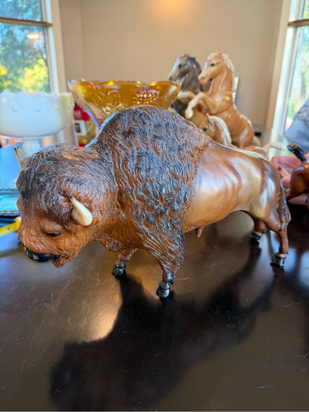 Vintage Breyer #76 Buffalo Bison Chris Hess Breyer Molding Co. Brown